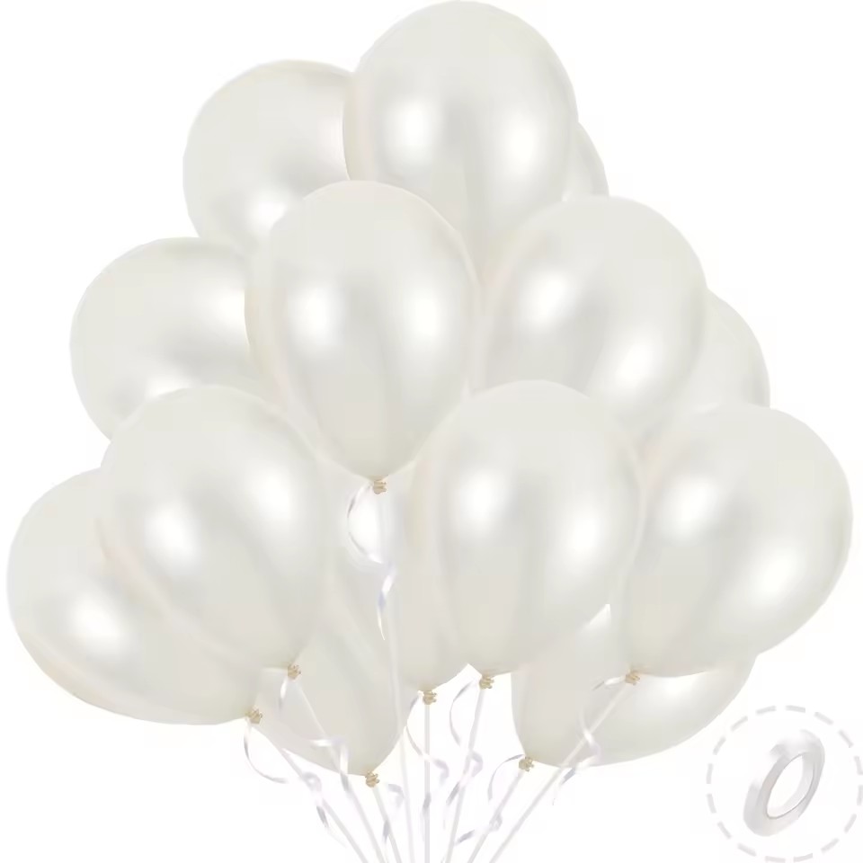Wedding Balloon Arch - 21 sztuk perłowe białe balony 5/10/12