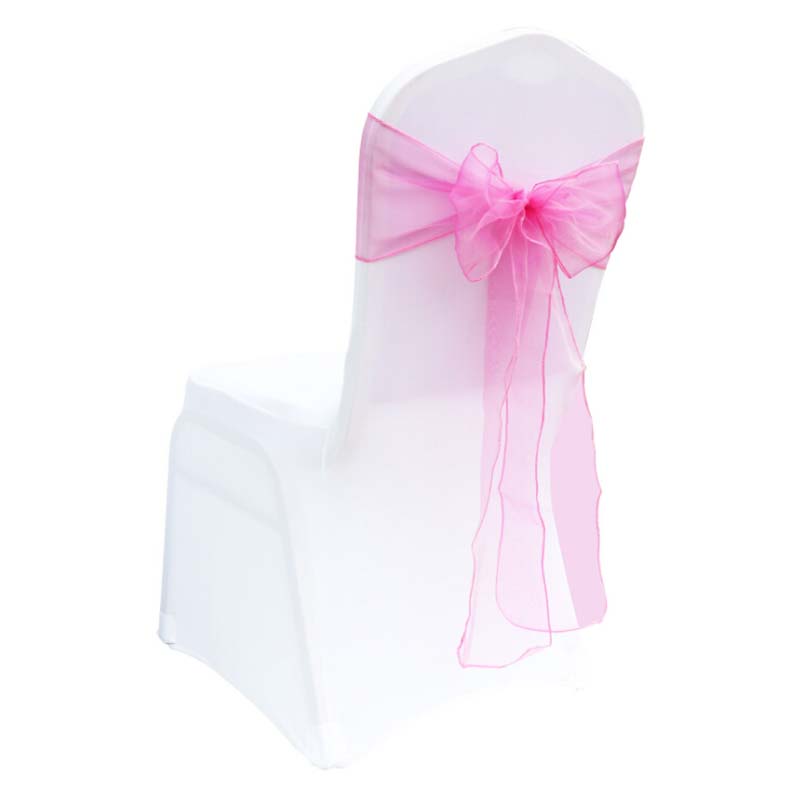 Chair Sash Organza - 25Piece 18x275cm Ślubne szarfy na krzesła