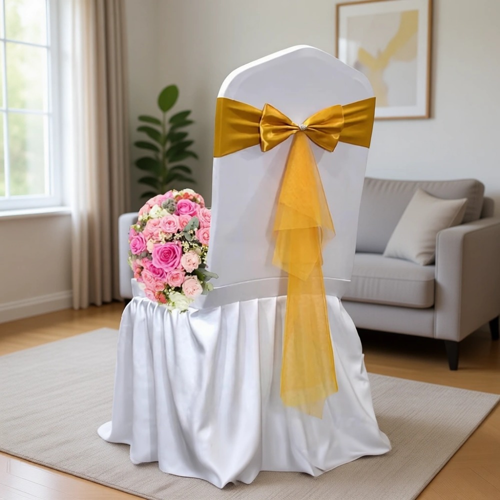 Klasyczne europejskie ozdobne  – Chair Sash Organza recenzja i cena