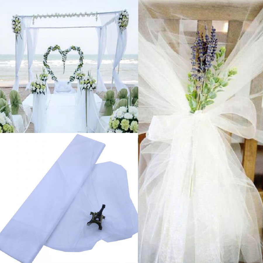 10m Dekoracja ślubna Tulle Rol – Chair Sash Organza recenzja i cena